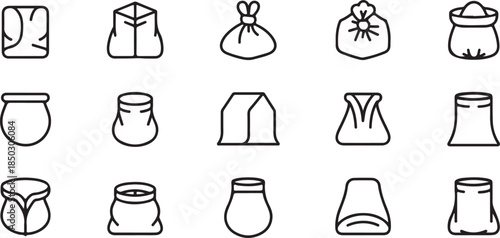 line drawn underwear icons