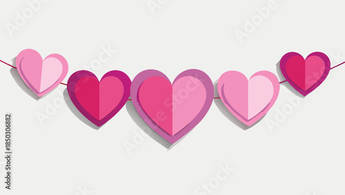 A cheerful Valentine's Day backdrop filled with an array of hearts in vibrant colors, creating a loving and warm atmosphere..eps