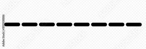 Horizontal dashed lines. Marker hand-drawn line border and scribble design elements. Lines hand drawn paint brush stroke. Vector isolated on black dash line