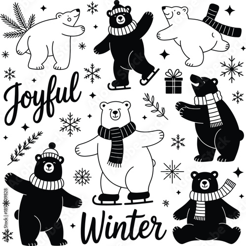 Frosty Friends Celebration highlights the cozy companionship and seasonal charm of the bear characters.
