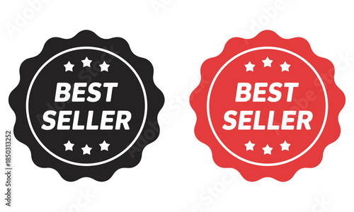 Best seller label flat icon vector template, best seller sticker badge ideal for online shopping platforms, product ranking highlights, e-commerce branding, promotional campaigns