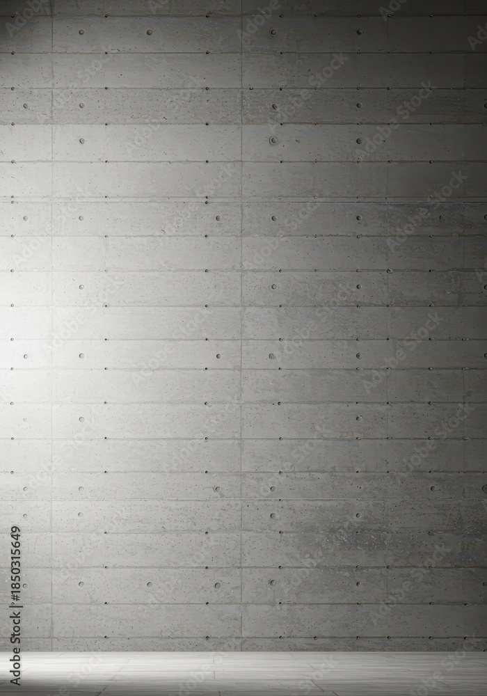 Fototapeta premium Detailed bare cast in place architectural gray concrete wall texture background. Raw industrial building surface structure ,porous ,surface ,industrial