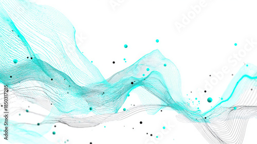 “Abstract Futuristic Data and Network Visualization”