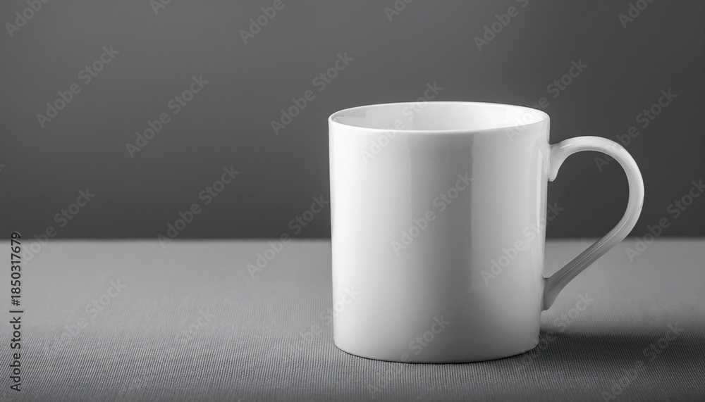 Obraz premium Plain White Coffee Mug Generative Ai