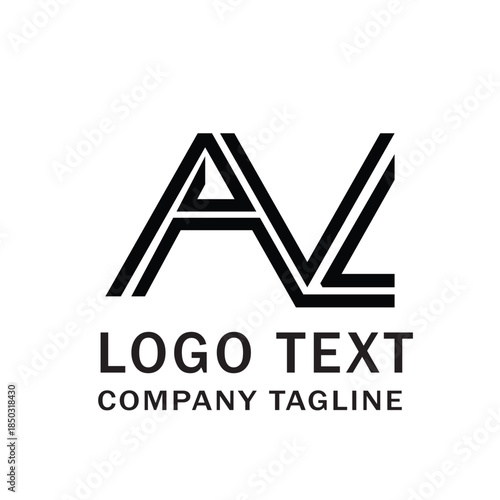 avl or al or avl  letter logo design
