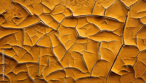 Mud Wall Texture Background Cracks In A Mud Wall Yellow Wall Wall Made With Bahareque