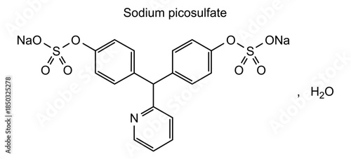 Sodium picosulfate, chemical structure of sodium picosulfate, drug substance