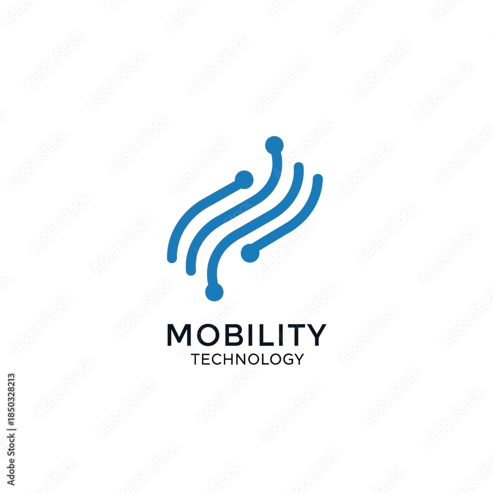 custom made wallpaper toronto digitalMobility technology logo design concept for internet network connection