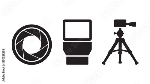 Camera Equipment for Professional Photography with natural lighting and detailed texture for commercial background