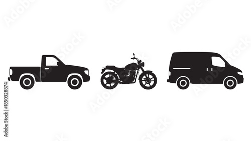 Vehicles in a Row with natural lighting and detailed texture for commercial background