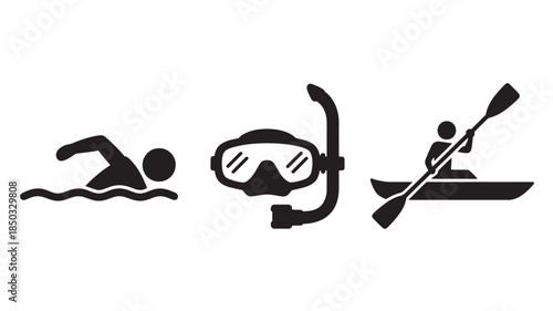 Swimming and Water Activities with natural lighting and detailed texture for commercial background