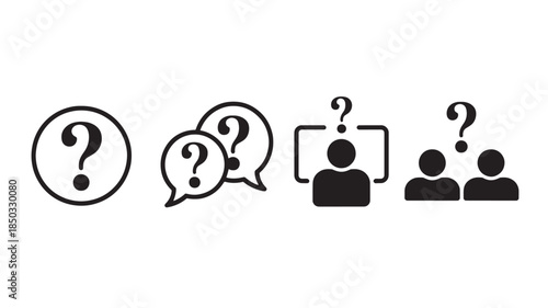 Question Mark Symbols with natural lighting and detailed texture for commercial background