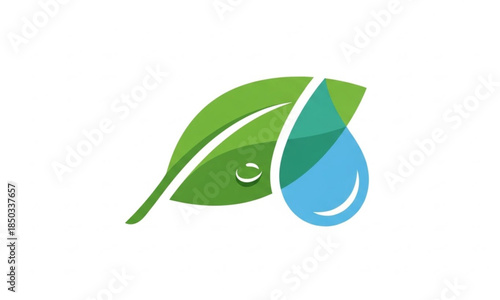 green leaf with drop of water