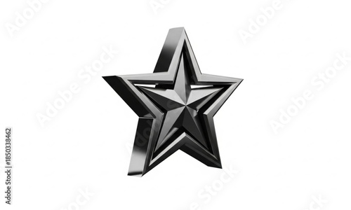 silver star on white background