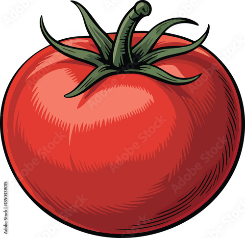 Tomato colorful illustration isolated on transparent background