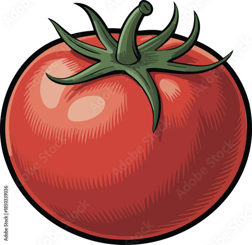 Tomato colorful illustration isolated on transparent background