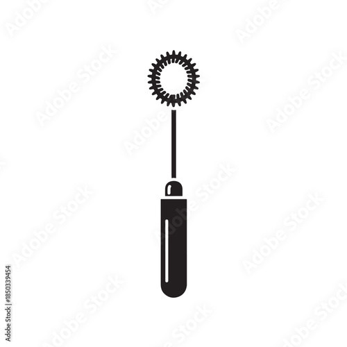 Cocktail muddler in minimalist design with dramatic lighting on black background for barware advertising