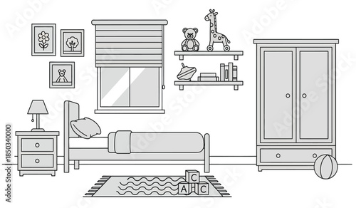 a charmingly decorated children s bedroom features a cozy bed playful wall art storage solutions and delightful toys creating a warm atmosphere