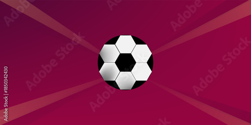 Vector of world cup 2026  background. Template of soccer background with light trail and 3d ball icon. world cup 2026.