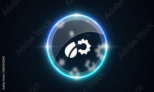 abstract blue background with circles