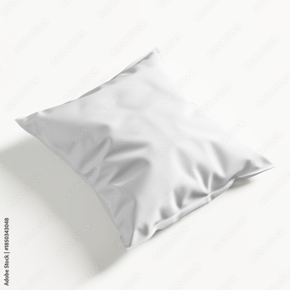 Naklejka premium White satin pillow mockup on a white background