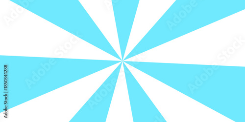 Bright sunbeams background Retro ray sunburst circle light and bright starburst wallpaper. Party invitation, carnival circus ticket ray pattern. Gradient white and blue vintage illustration vector