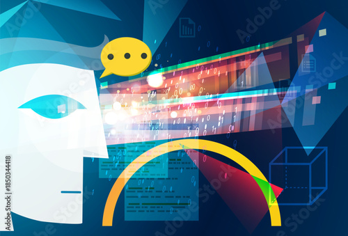 Vision - Guiding Business Abstract Illustration