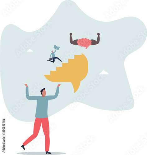 The power of mind and brain leads to success.