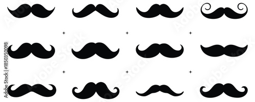 Mustache Silhouette Set