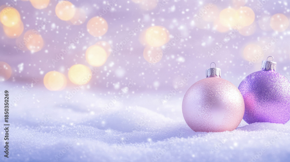 Fototapeta premium Winter Holiday Background with Ornaments