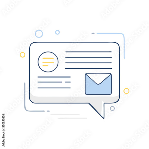 Chat Message Icon — Rounded Speech Bubble, Minimal Line Vector (SVG)