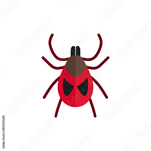 Flat Graphic Tick Illustration on White Background