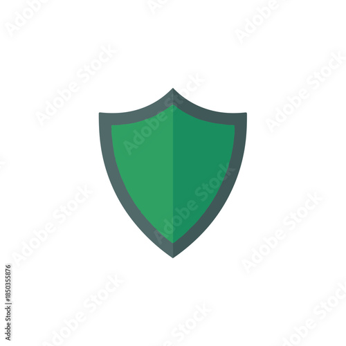 Free Download Modern Green Shield Icon on White Background - GFXLoad