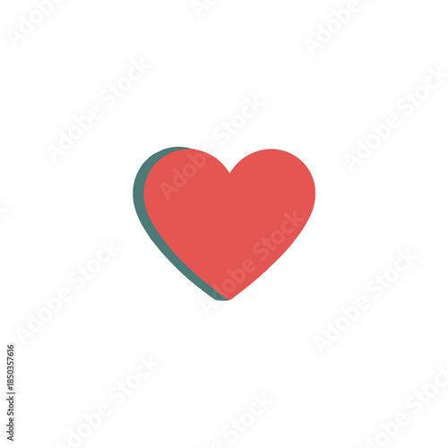 Free Download 3D Heart Icon on White Romantic Design Element - GFXLoad