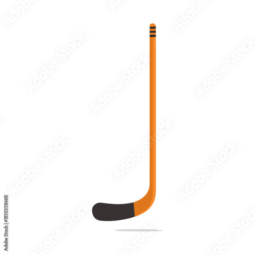 Hockey Stick Isolated on White, Modern Flat Icon