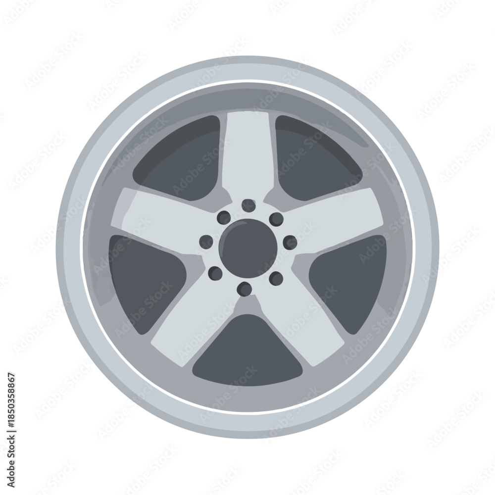 Fototapeta premium Modern Alloy Wheel Rim Isolated on White Background
