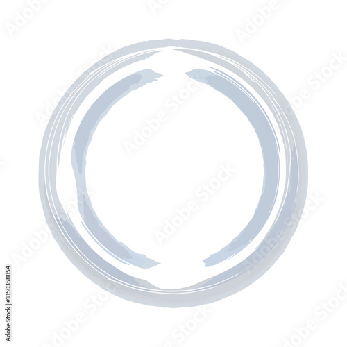 Minimalist Zen Enso Circle Brushstroke with White Background
