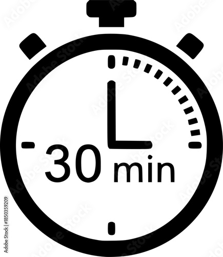 30 minutes icon black vector
