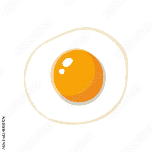 Sunny-Side-Up Egg Illustration Breakfast Food Icon