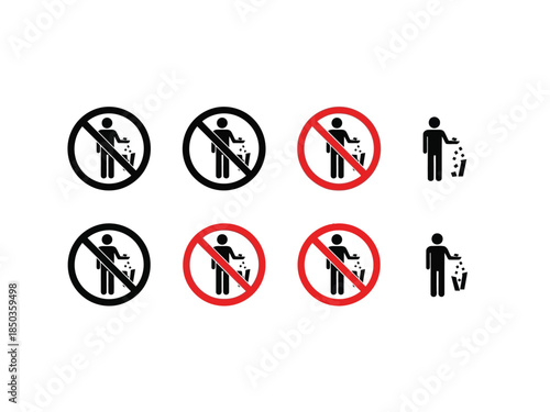 No Smoking Signs and Smoking Man.