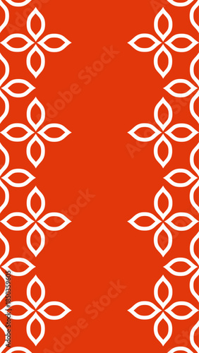 Vector. Web banner, poster, cover, splash screen, social media with place to place your text. Perforated flowers seamless patterns Papel Picado pattern on a color background. Hispanic Heritage Month.