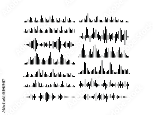 Sound Waveforms and Audio Signal Patterns.