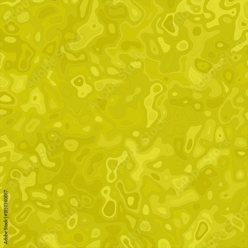 Vibrant Yellow Topographic Map Pattern Background, Abstract Contour Line Art with Layered Organic Shapes for Graphic Design.