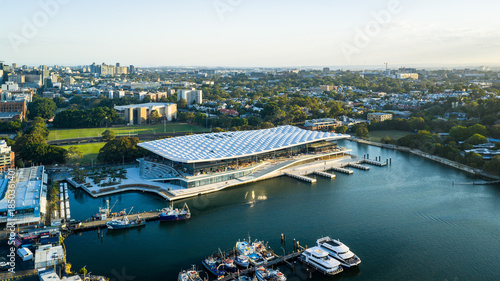 Panoramic Golden Sunset Over Blackwattle Bay City Views