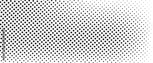 Black-white gradient halftone dots background. Pop art in vector illustration for your creative design