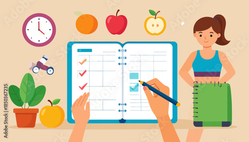 Healthy Lifestyle Planning & Goal Setting: Daily Routine, Diet, Exercise & Wellness Management