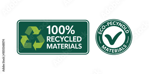 Recycle icon set of vector illustration design, eco friendly isolated symbol collection, environmental conservation silhouette, sustainable design, recycle symbol, green energy, CO2 emissions