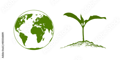 Recycle icon set of vector illustration design, eco friendly isolated symbol collection, environmental conservation silhouette, sustainable design, recycle symbol, green energy, CO2 emissions