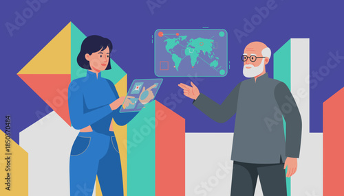 Team uses futuristic display technology to analyze global networking data