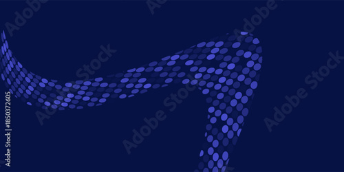 Dot white blue wave light screen gradient texture background. Abstract technology big data digital background. vector eps 10Print